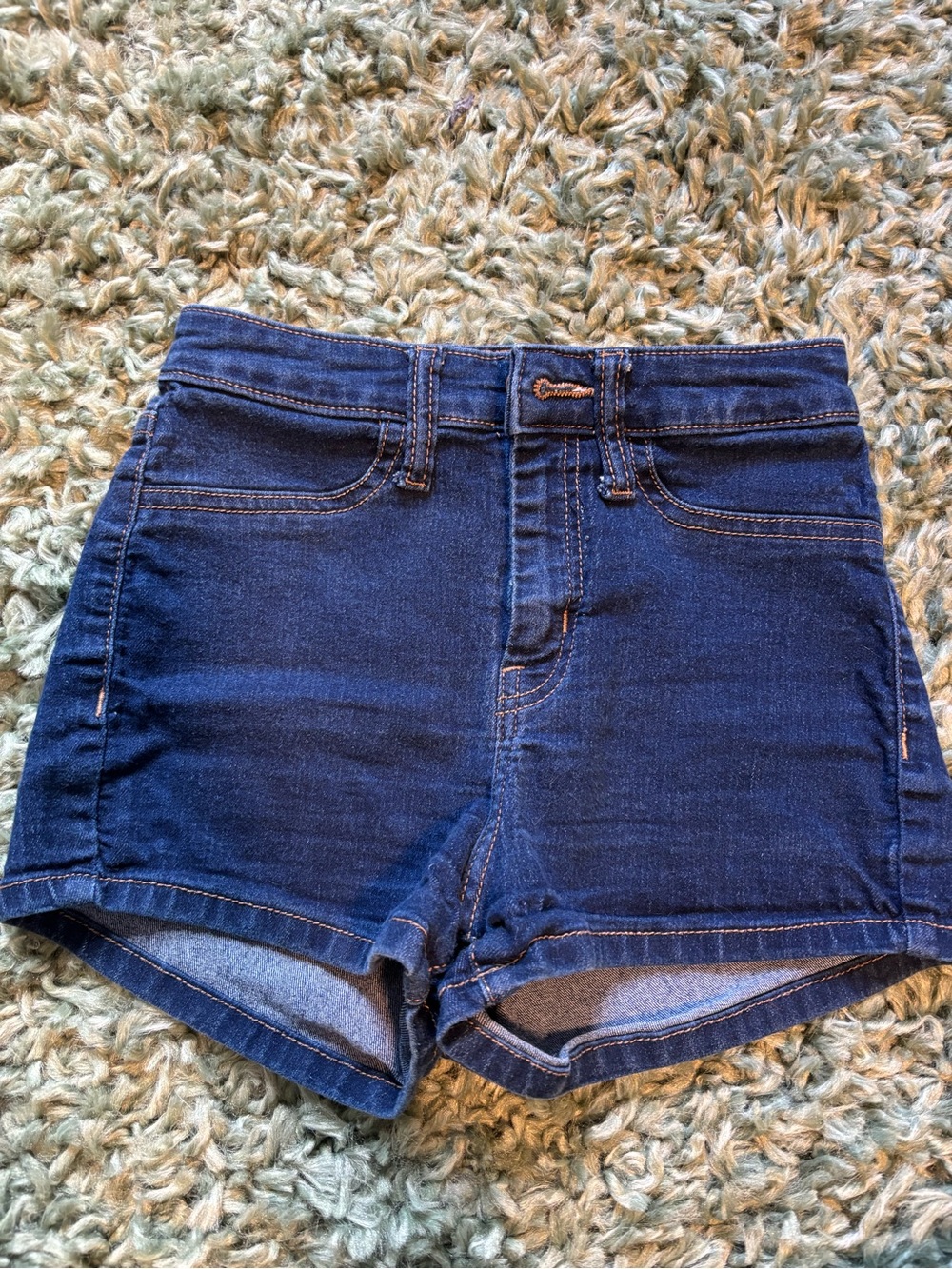 High Waist Blue Jean Shorts